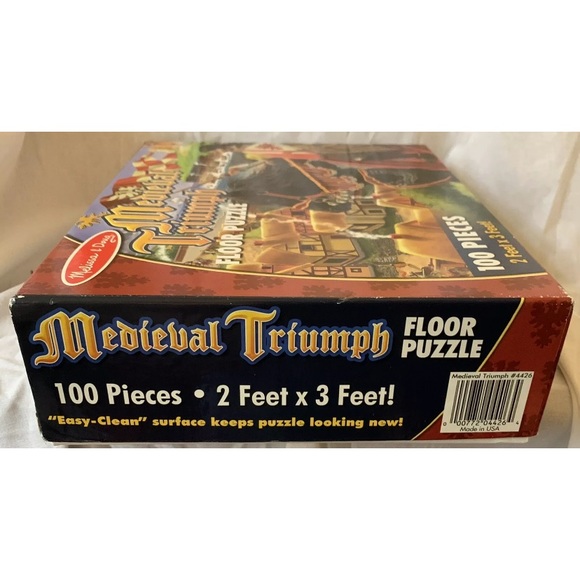 Melissa & Doug Medieval Triumph 4426Floor Puzzle 100 Piece Knight Village Horse - Picture 6 of 7
